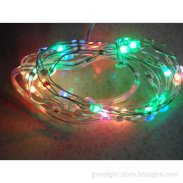 Multicolor String Light LED Lamp Coper Silver Wire by Batteries